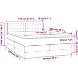  Box spring postelja z vzmetnico svetlo siva 140x200 cm žamet, (20790006) | Shoptok.si
