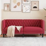  Fotelja Chesterfield 2-sjed od umjetne kože boje vina | Eponuda.com