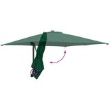  Vrtni suncobran Zelena 248,5 x 247,5 x 160 cm Poliester i čelik | Eponuda.ba