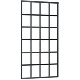  Drsna vrata ESG steklo in aluminij 102x205 cm črna, (20767264) | Shoptok.si