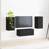  Set TV komoda 6 kom. Crna Konstruirano drvo | shoptok.hr