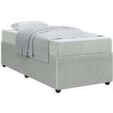  Posteljni okvir z vzmetnico Svetlo siva 80 x 200 cm Žamet, (5000069986) | Shoptok.si