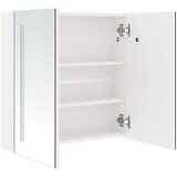  LED kupaonski ormarić s ogledalom sjajni bijeli 62 x 14 x 60 cm | shoptok.hr