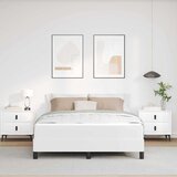  Krevetna konstrukcija Čista bijela 160 x 200 cm tkanina | shoptok.hr