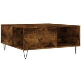 Maison Chic Klubska mizica - kavna mizica - Nizka mizica dimljeni hrast 80x80x36,5 cm inženirski les, (21754162) Cene