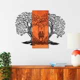 Wallxpert Sogno Forestale -4 RedBlack Decorative Wooden Wall Accessory | Eponuda.com