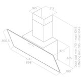 Elica zidna napa SHIRE BL/A/90 - dimnjak crni u isporuci | shoptok.hr