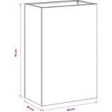  Vrtna saksija 2 kom. Bijela 40 x 30 x 75 cm Čelična vrata | shoptok.hr
