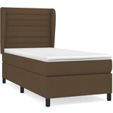 Maison Chic Box spring postelja - Vzmetna postelja z vzmetnico temno rjava 100x200 cm blago SL7192, (21908732) | Shoptok.si