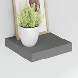  Plutajuće zidne police 4 kom sjajne sive 23 x 23,5 x 3,8 cm MDF | Eponuda.com