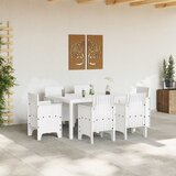  Vrtni set za objed 7 pcs Bijelo Polt ratan | shoptok.hr