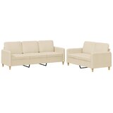  2-dijelni set sofa s jastucima krem od tkanine | shoptok.hr