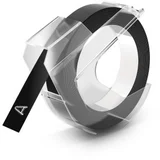 3D Label Tape 9 mm x 3 m Plastic glossy black