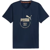 Puma Tehnička sportska majica 'First Mile' bež / mornarsko plava