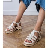 D/CEO White gladiator sandals with a buckle Dunara | ePonuda.com