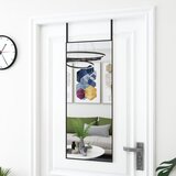  Ogledalo za vrata crno 40 x 100 cm od stakla i aluminija | shoptok.hr