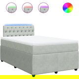 Maison Chic Box spring postelja - Vzmetna postelja z vzmetnico svetlo siva 120x190 cm žamet SL23347, (21891149) | Shoptok.si