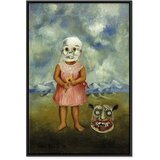  Slika - Frida Kahlo – Girl with Death Mask (She Plays Alone) 40x60 U crnom drvenom okviru | shoptok.hr