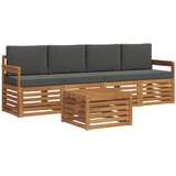  Set vanjskih sofa 5 kom. Prirodna i antracit 59 x 59 x 37 cm | shoptok.hr