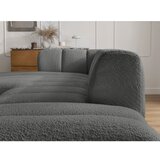 Bobochic Paris Tamno siva kutna garnitura od bouclé tkanine (s lijevim kutom/s ležaljkom) Annecy – | shoptok.hr