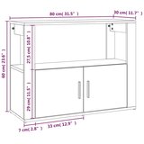  Komoda bijela 80 x 30 x 60 cm od konstruiranog drva | shoptok.hr