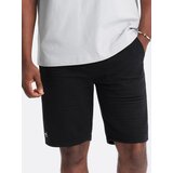 Ombre Men's short ottoman knit sweat shorts - black | Eponuda.ba