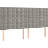  Uzglavlje svijetlosivo 180x5x118/128 cm baršunasto | shoptok.hr