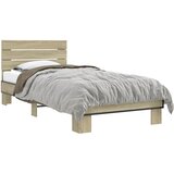  Okvir kreveta s uzglavljem Hrast sonoma 80 x 200 cm | shoptok.hr