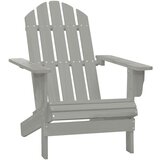  Stolica Adirondack s otomanom i stolićem od jelovine siva | shoptok.hr