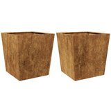 Maison Chic Cvetlično korito - Cvetlični Lonec 2 kosa 50x50x50 cm Weathering Steel, (21789017) Cene