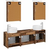  Set ormarića za kupaonicu 5 kom. Staro drvo Konstruirano drvo | shoptok.hr