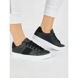 Shelvt Black platform sneakers