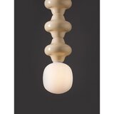 Nova Luce Bela/kremno bela keramična viseča svetilka s steklenim senčilom ø 18 cm Clio – | Shoptok.si