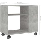  Bočni stolić boja betona 70 x 35 x 55 cm od konstruiranog drva | shoptok.hr