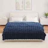  Lažni zec deka Morska plava 150 x 220 cm Poliester | shoptok.hr