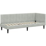  Kutni okvir kreveta Svijetlo siva 80 cm x 200 cm Baršun | shoptok.hr