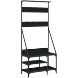 Maison Chic Regal za oblačila s prostorom za čevlje - Polica za čevlje črn 80x40x184 cm, (21778357) Cene