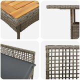  Set za objedovanje od 3 dijela s jastučićima siva poli ratan | shoptok.hr