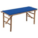  Zložljiva vrtna klop z blazino 118 cm bambus, (20803973) Cene