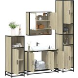  4-dijelni set kupaonskog namještaja boja hrasta sonome drveni | shoptok.hr