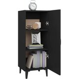  Komoda črna 34,5x34x90 cm konstruiran les, (20654137) | Shoptok.si