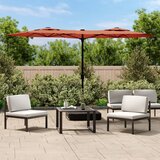  Dvostruki vrtni suncobran s LED svjetlima terakota 316 x 145 cm | Eponuda.com