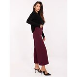 RUE PARIS Trousers-IT-SP-FL9068.96-burgundy Cene