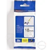 Savitljiva laminirana traka, 18 mm, Črna na beli