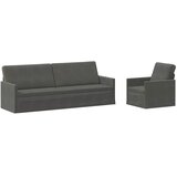  Set sofe 2 pcs Tamnosiva Kordura tekstil - Tamnosiva 1-Sjedalo + 3-Sjedalo (210 cm) | shoptok.hr