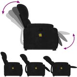 vidaXL Masažni naslonjač na podizanje crni od mikrovlakana | shoptok.hr