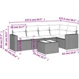  6-dijelni set vrtnih sofa s jastucima bež od poliratana | shoptok.hr