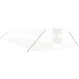  Staklenik s čeličnim okvirom bijeli 64 m² 16 x 4 x 2 m | shoptok.hr