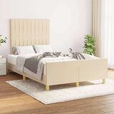  Okvir za krevet s uzglavljem krem 120x200 cm od tkanine Cijene