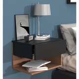 MID.YOU NOČNA OMARICA, črna, barve hrasta | Shoptok.si